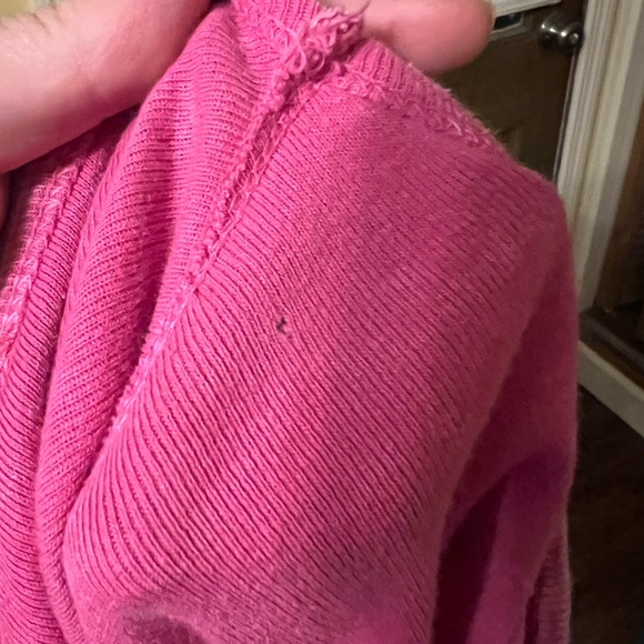 3/$18 Aerie Oversized Pink Contrast Dolman Knit Long Sleeve Pullover Tee Size L - Picture 13 of 14